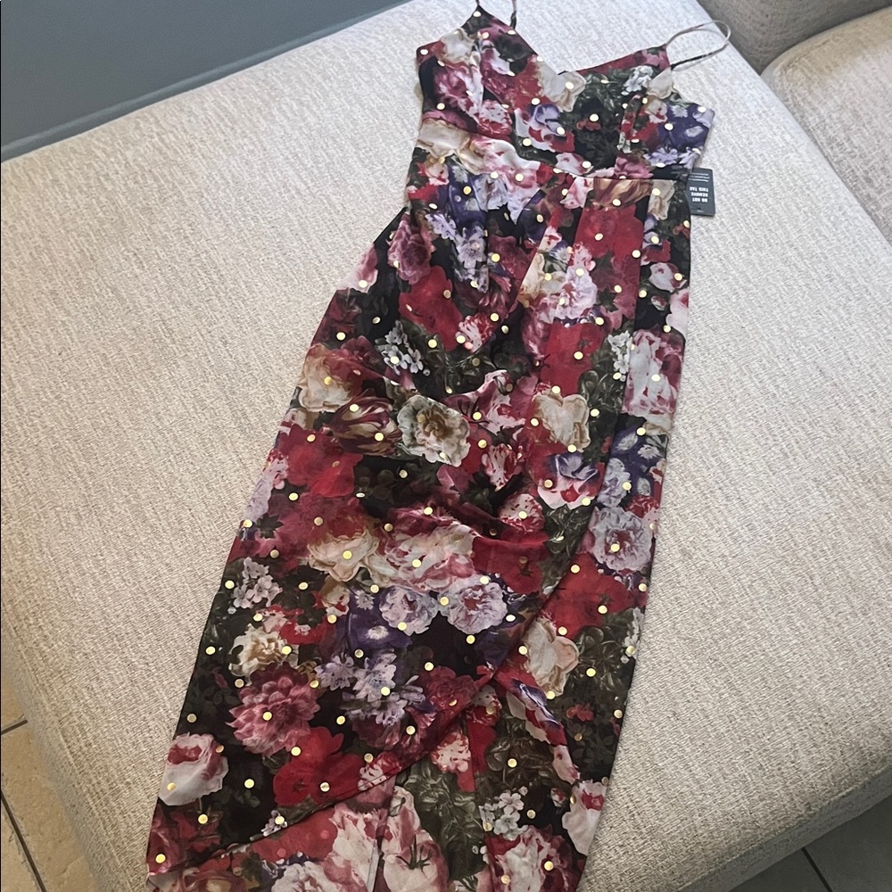 Express Multicolor Floral Maxi Dress
